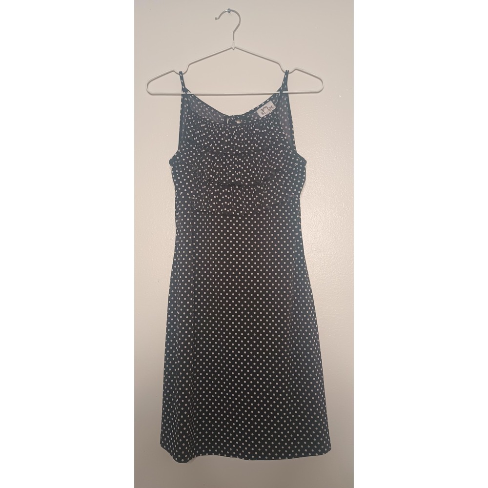 Sweet Storm Black Polka Dot Ruffled Tiered Cami Dress Womens S Mini Coquette